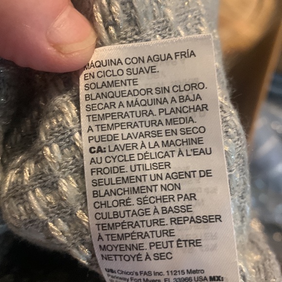 Chico’s pull over sweater zipper in back - Picture 8 of 9